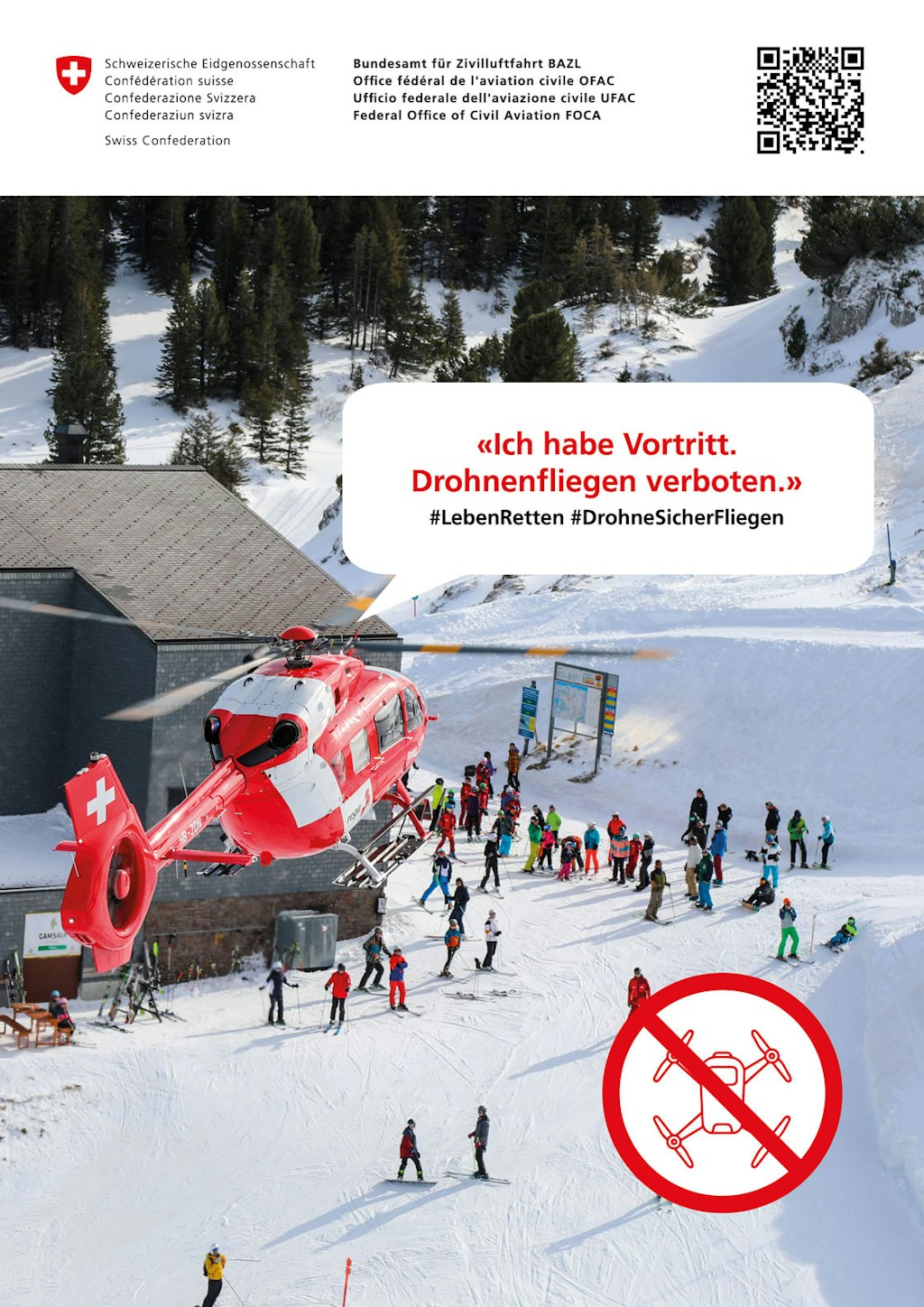Ich habe Vortritt. Drohnenfliegen verboten - #DrohneSicherFliegen 