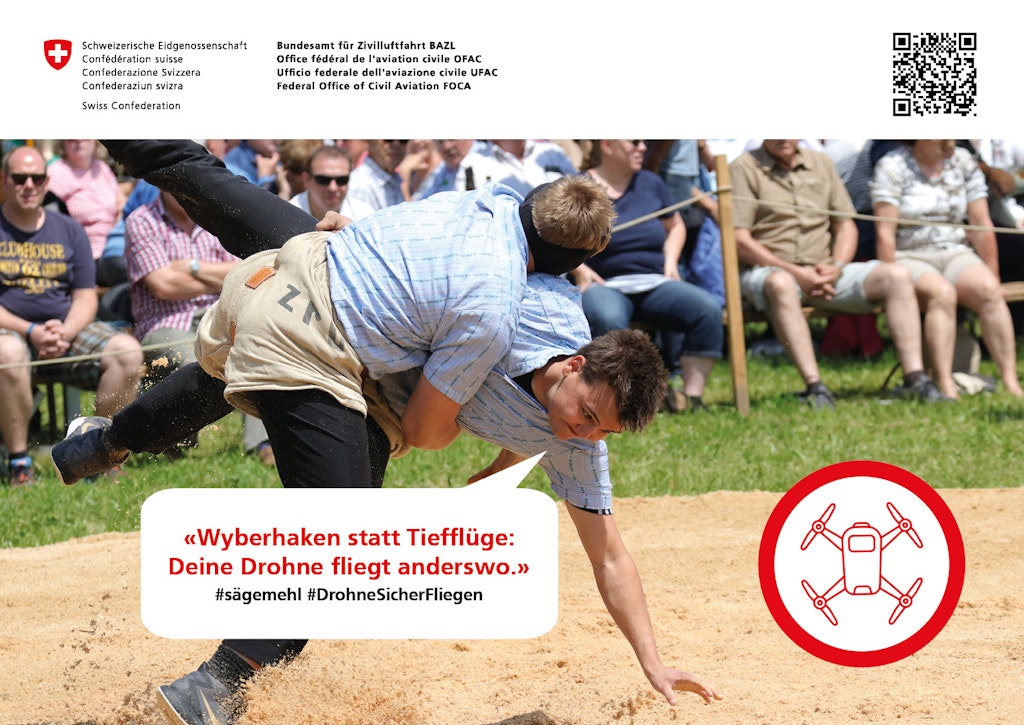 Wyberhaken statt Tiefflüge: Deine Drohne fliegt anderswo. - #DrohneSicherFliegen 