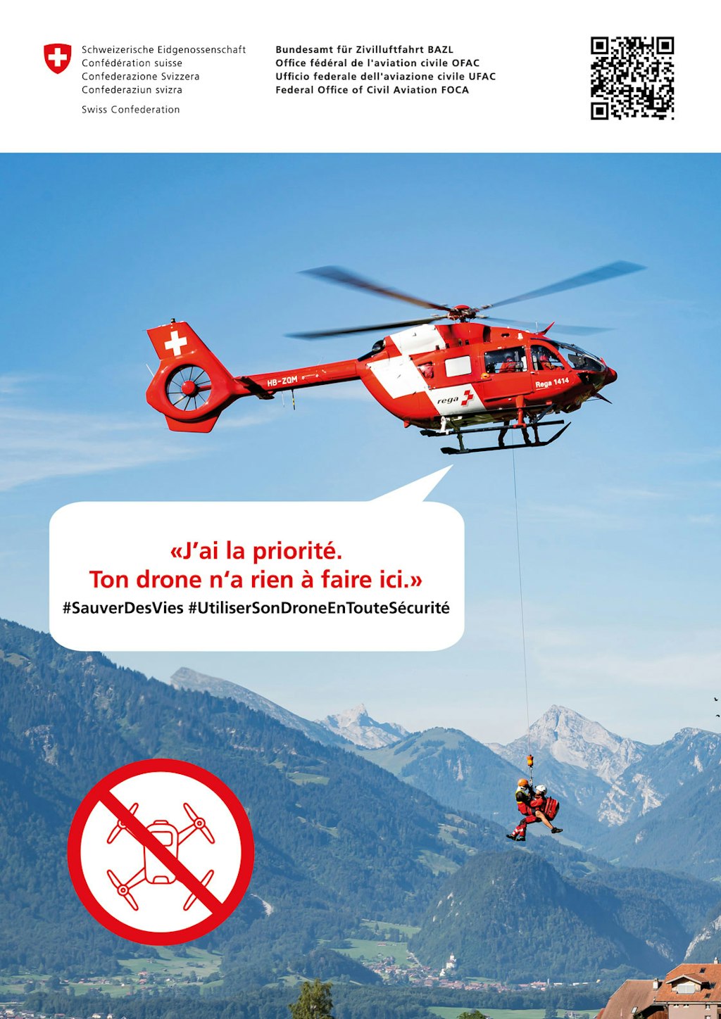 J'ai la priorité. Ton drone n'a rien à faire ici. - #UtiliserSonDroneEnTouteSécurité